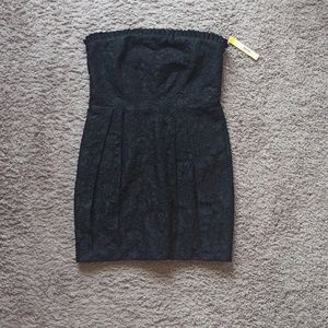 NWT Alice + Olivia Black Strapless Mini Dress